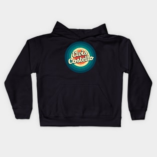 Graphic Elvis Name Retro Vintage Circle Kids Hoodie